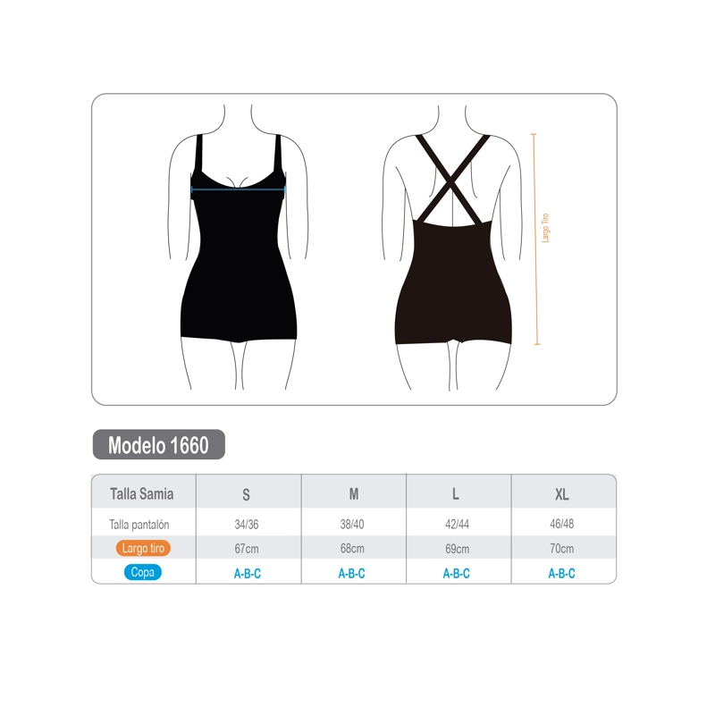 TRAJE DE BAÑO MUJER NATACION PIERNA CORTA BICOLOR AZUL MARINO - 3