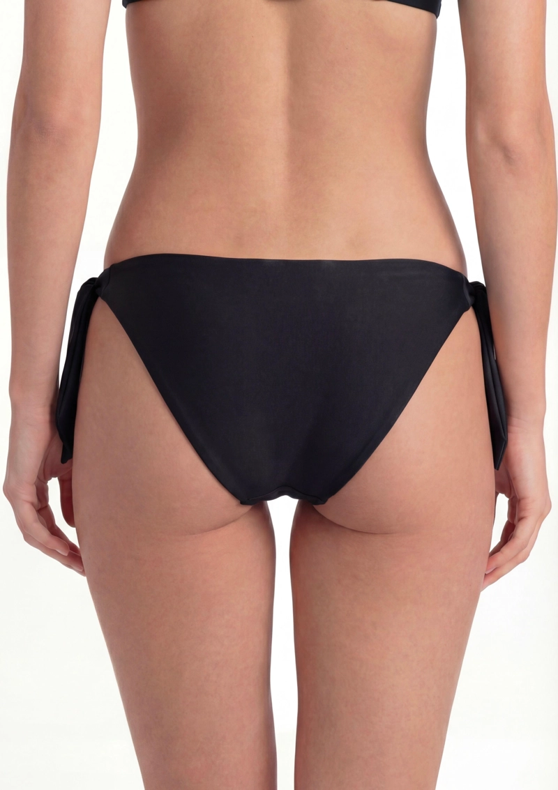 BIKINI CALZON CLASICO CON AMARRAS NEGRO - NEGRO - S - 2