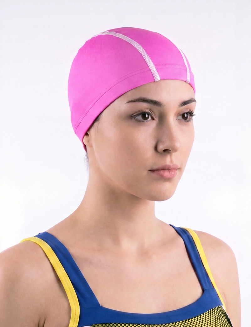 GORRO DEPORTIVO DE LYCRA PARA NATACION FUCSIA - FUCSIA - L - 2