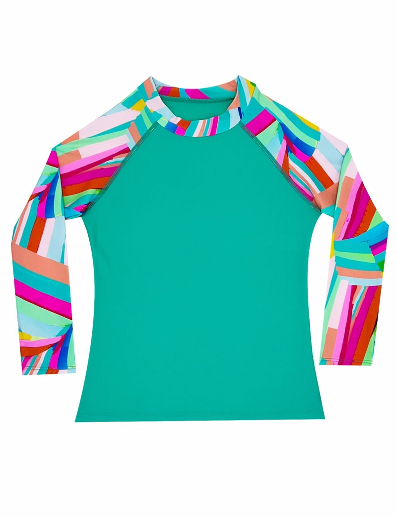 POLERA NIÑA PROTECCION UV ESTAMPADO VERDE - VERDE - 8 - 3