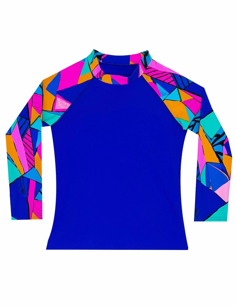 POLERA NIÑA PROTECCION UV ESTAMPADO AZUL - AZUL - 14 - 3