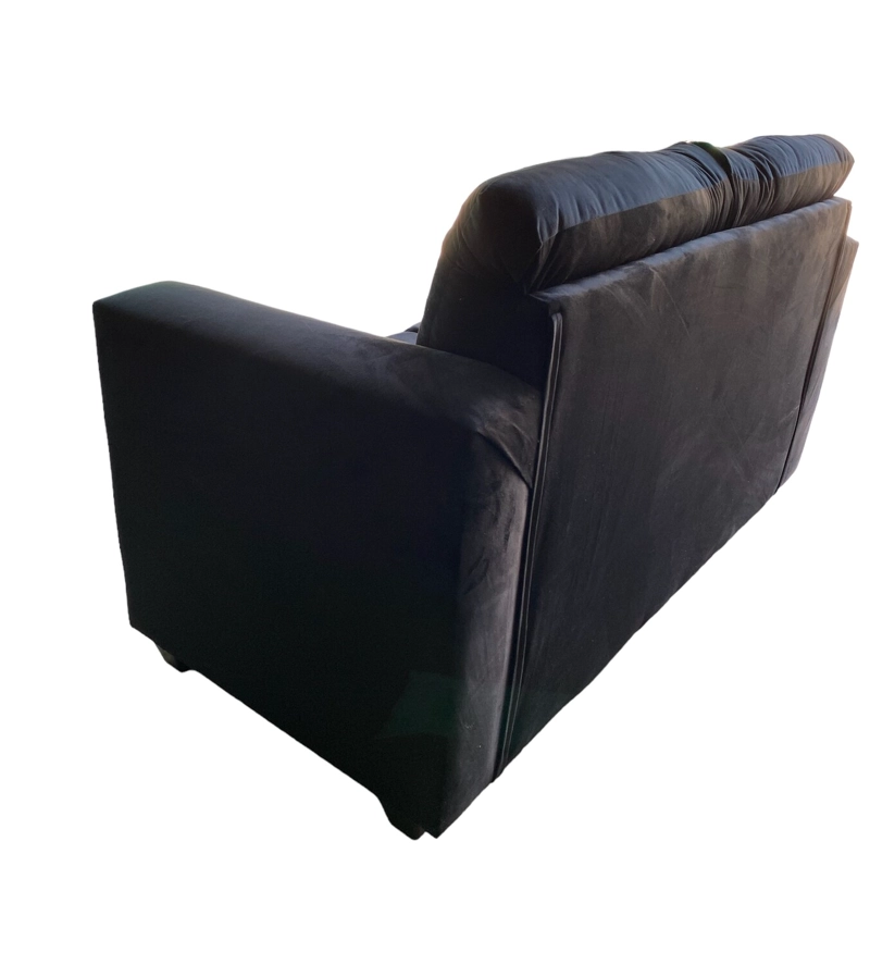 SOFÁ MUEBLES BARCELONA BILBAO 2 CUERPOS FELPA NEGRO - 4