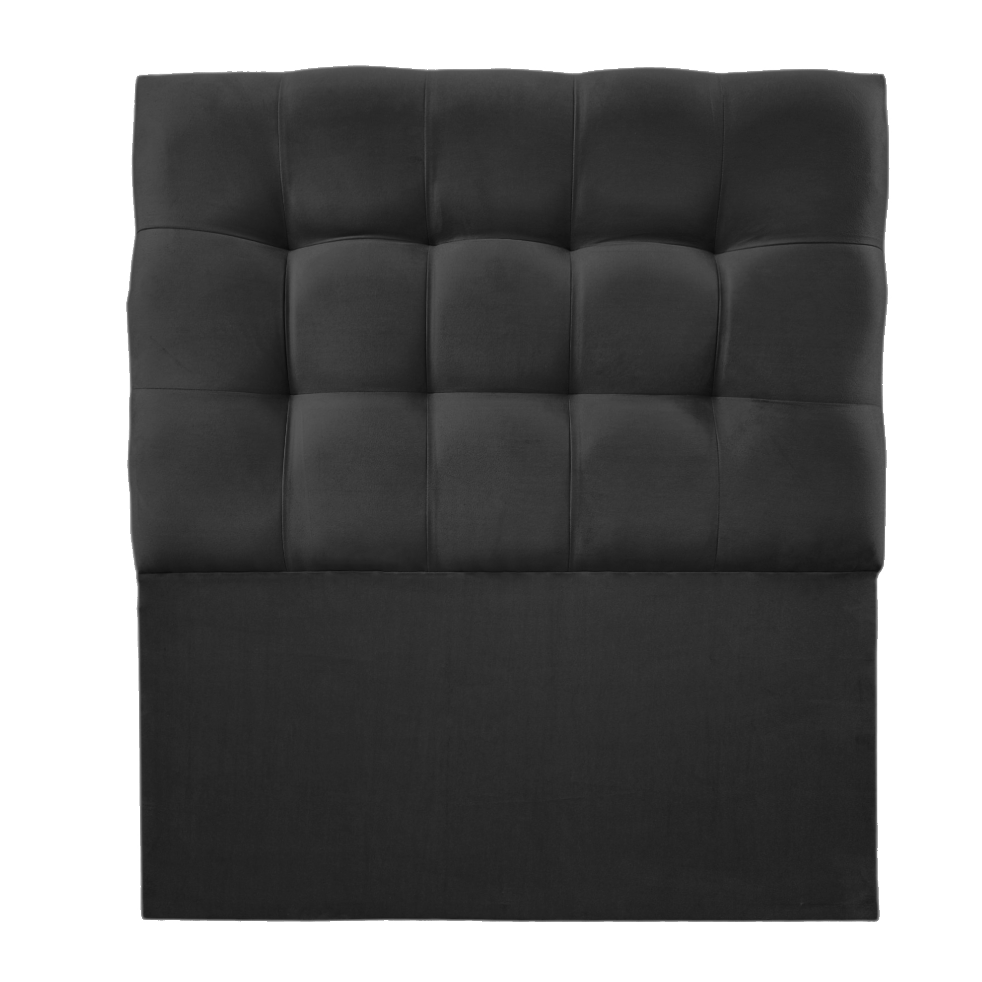 RESPALDO MUEBLES BARCELONA CAMA VALENCIA 1 PLAZA FELPA NEGRO - 2