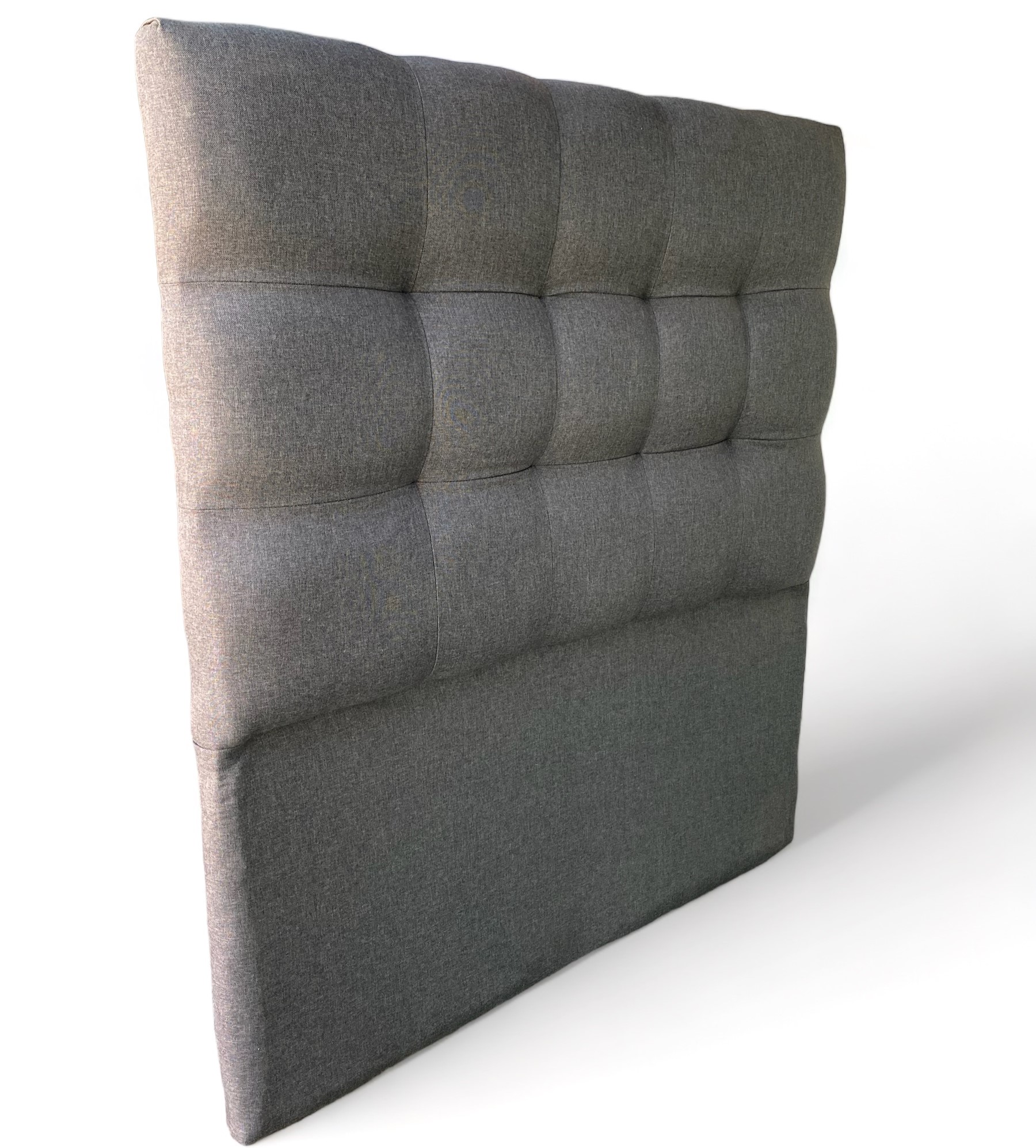 RESPALDO MUEBLES BARCELONA CAMA VALENCIA 1 PLAZA TELA GRIS OSCURO - 2