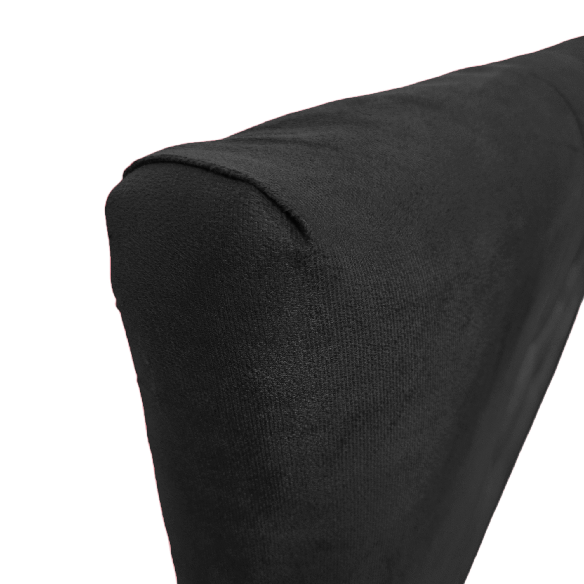 RESPALDO MUEBLES BARCELONA CAMA VALENCIA 2 PLAZAS FELPA NEGRO - 3