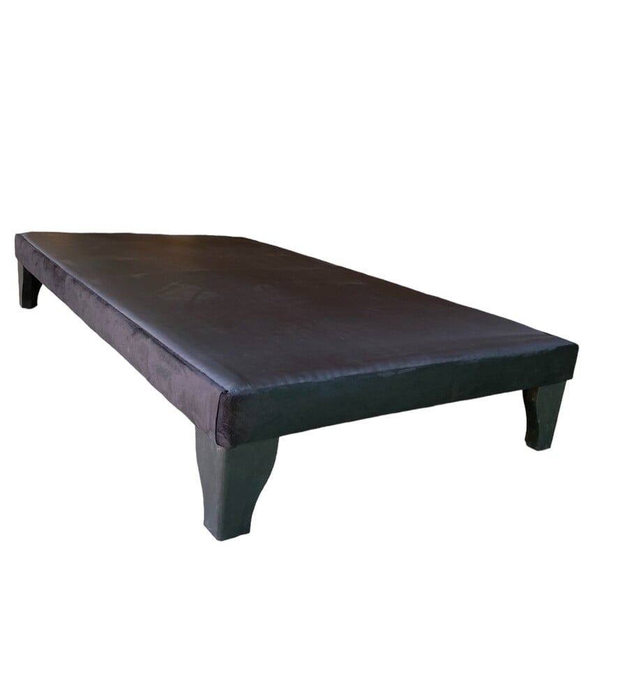 BASE CAMA EUROPEA MUEBLES BARCELONA 1 PLAZA FELPA NEGRO - 1