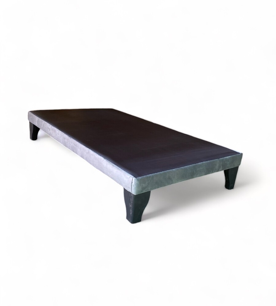 BASE DE CAMA EUROPEA 1.5 PLAZAS FELPA GRIS - 1