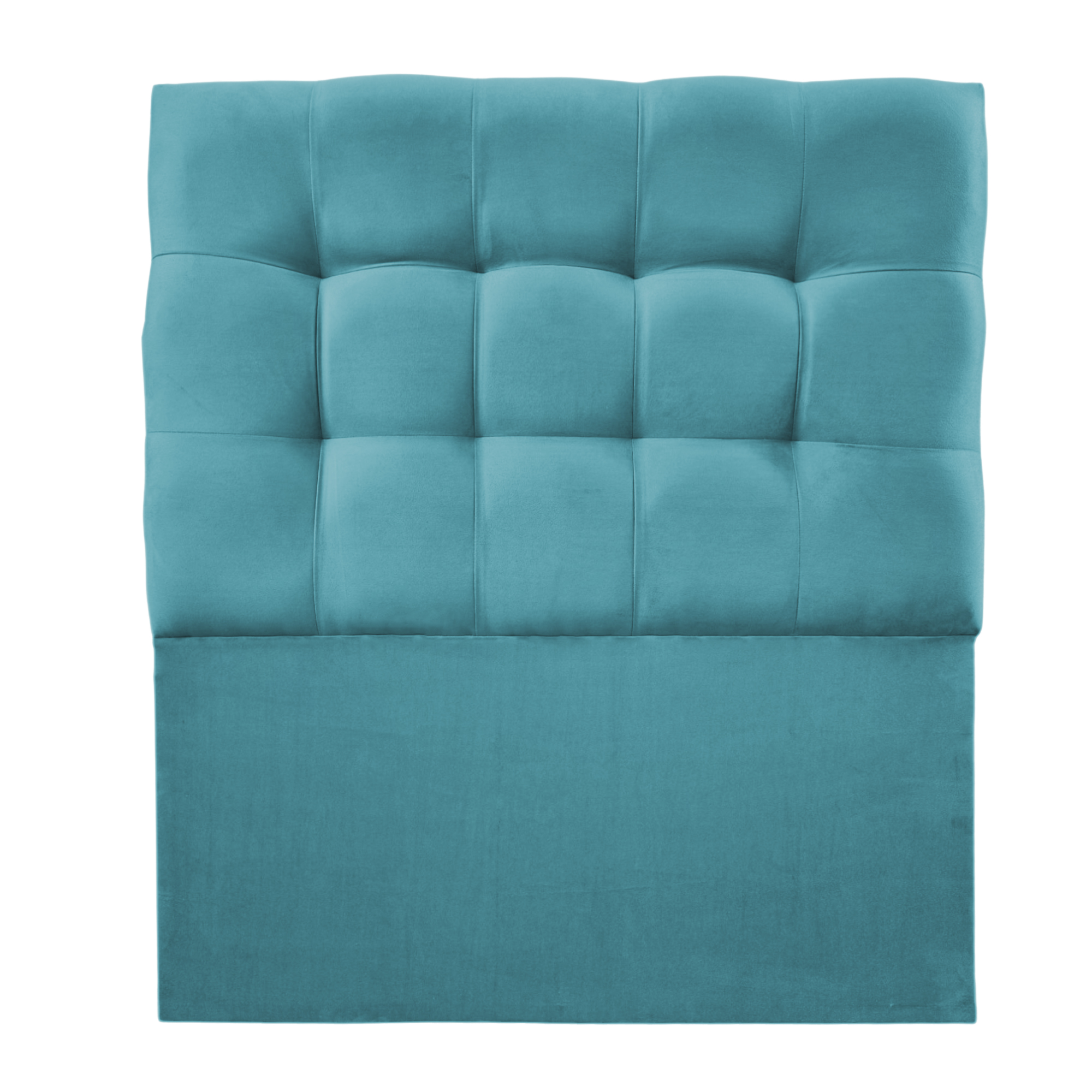 RESPALDO MUEBLES BARCELONA CAMA VALENCIA 1 PLAZA FELPA TURQUESA - 2