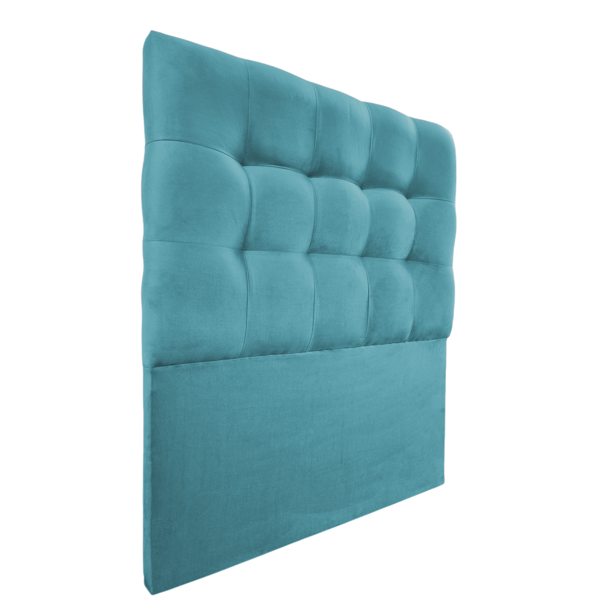 RESPALDO MUEBLES BARCELONA CAMA VALENCIA 1 PLAZA FELPA TURQUESA - 3