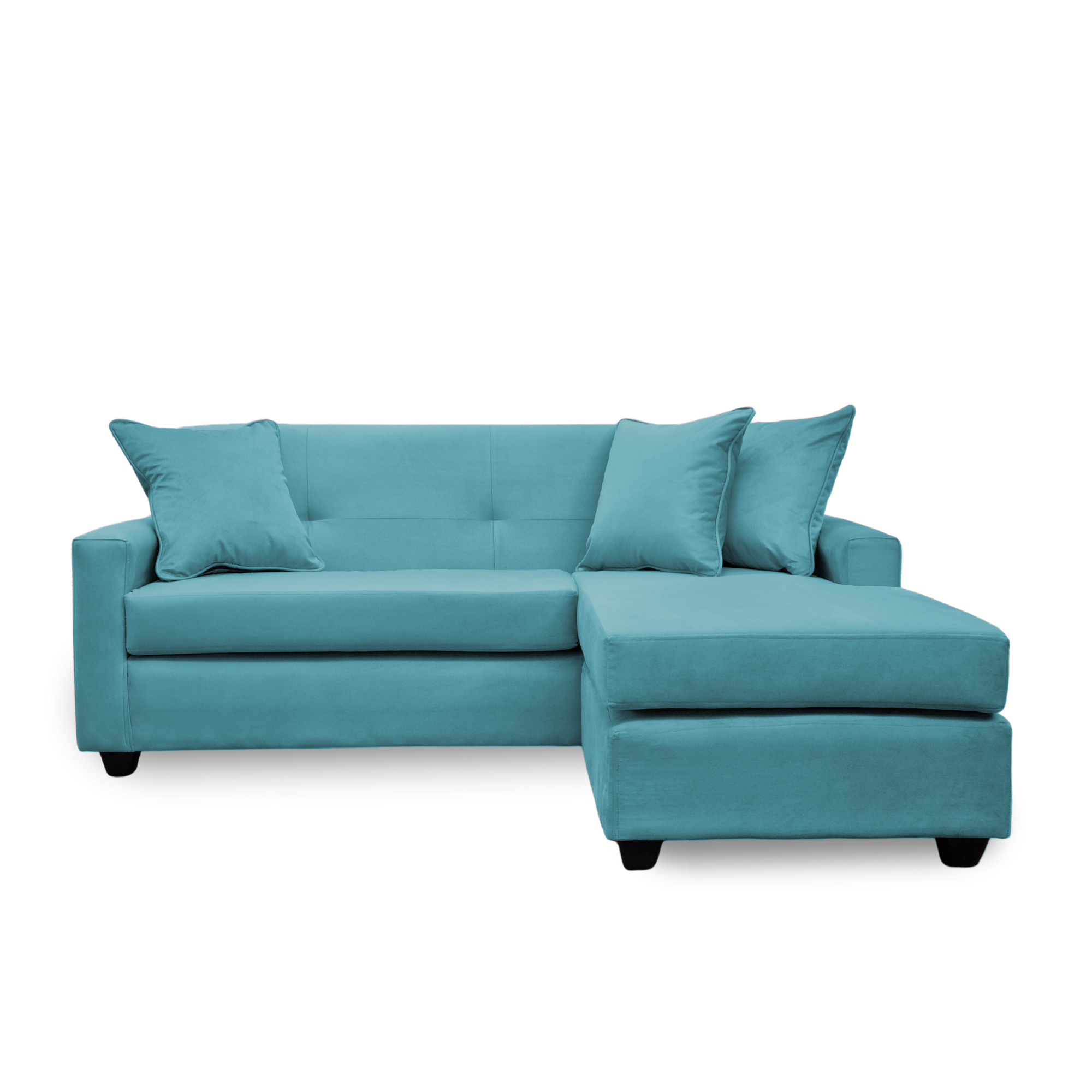 SOFA L INTERCAMBIABLE NEW SEVILLA FELPA TURQUESA - 2