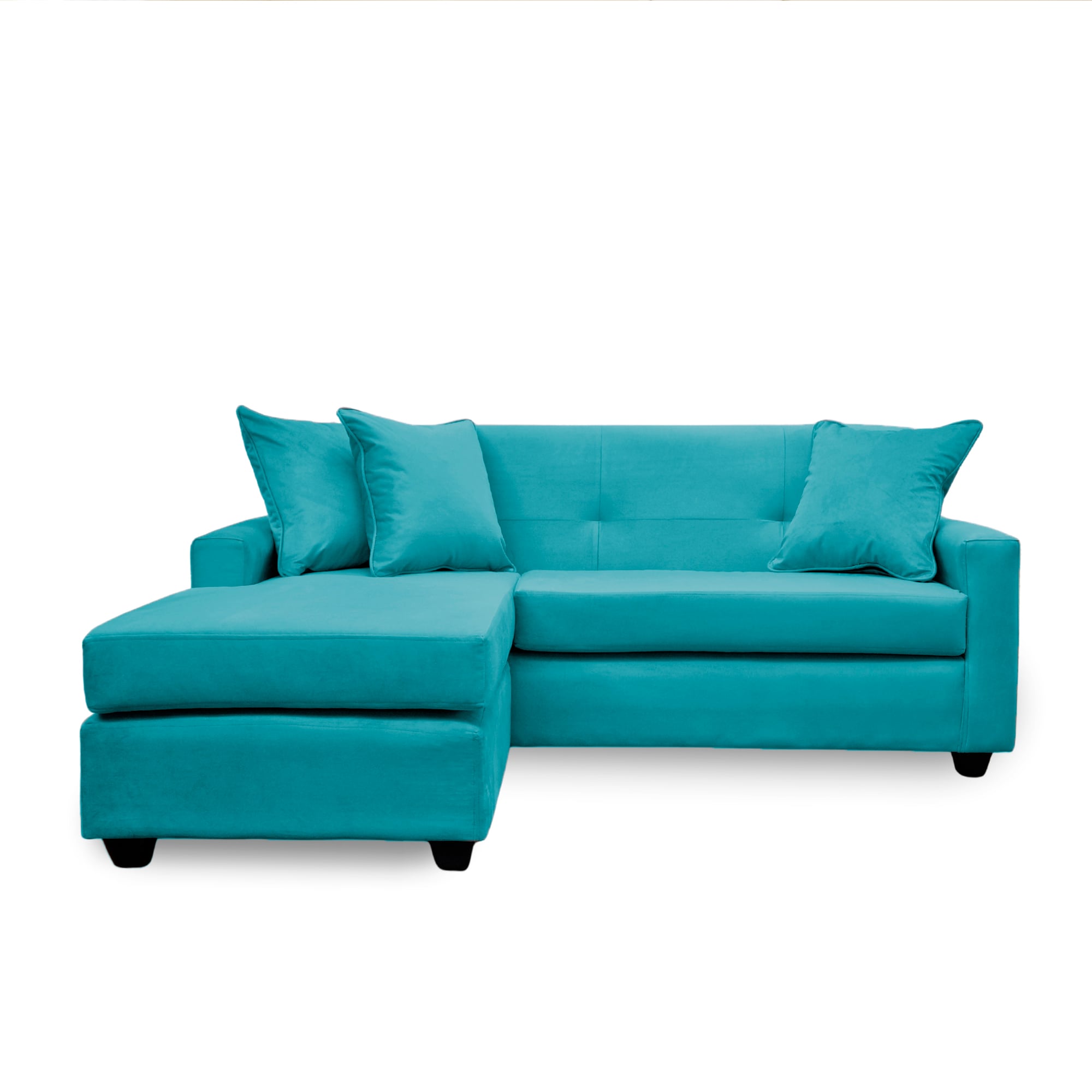 SOFA L INTERCAMBIABLE NEW SEVILLA FELPA TURQUESA - 3