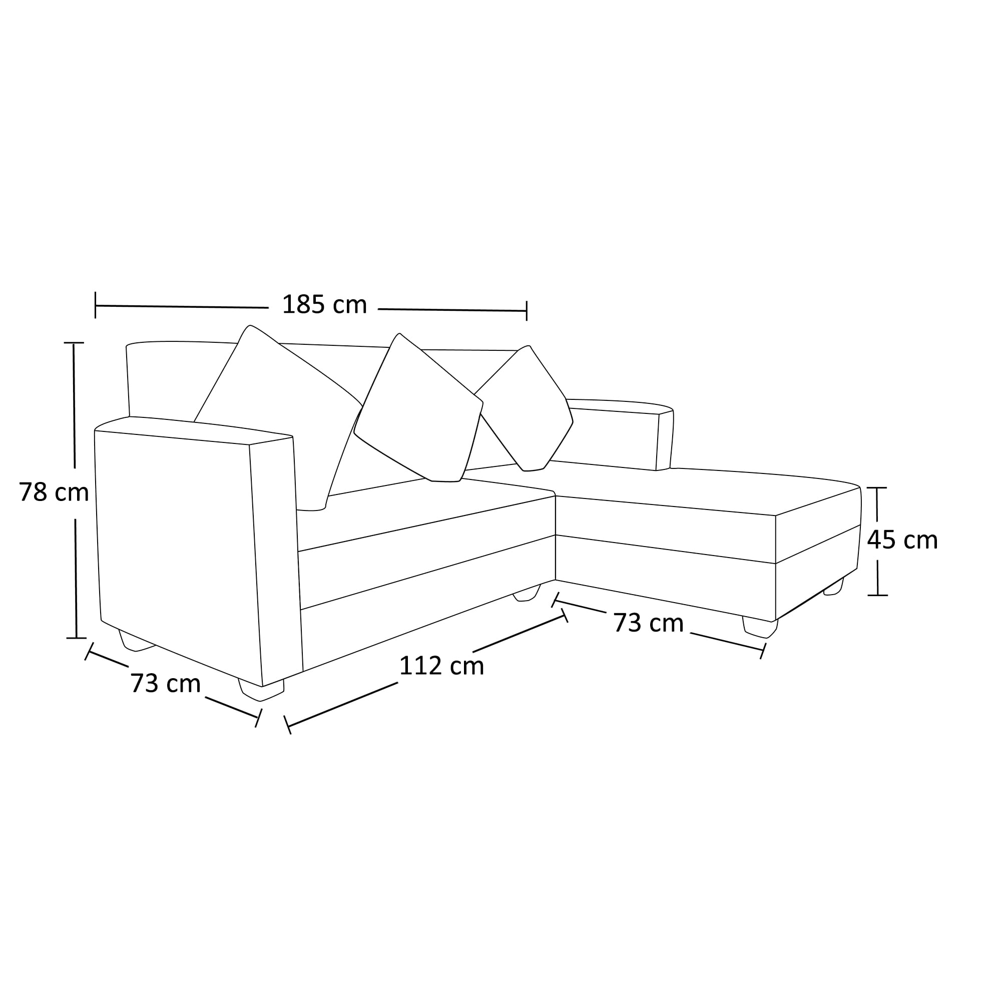 SOFA L INTERCAMBIABLE NEW SEVILLA FELPA BEIGE - 5
