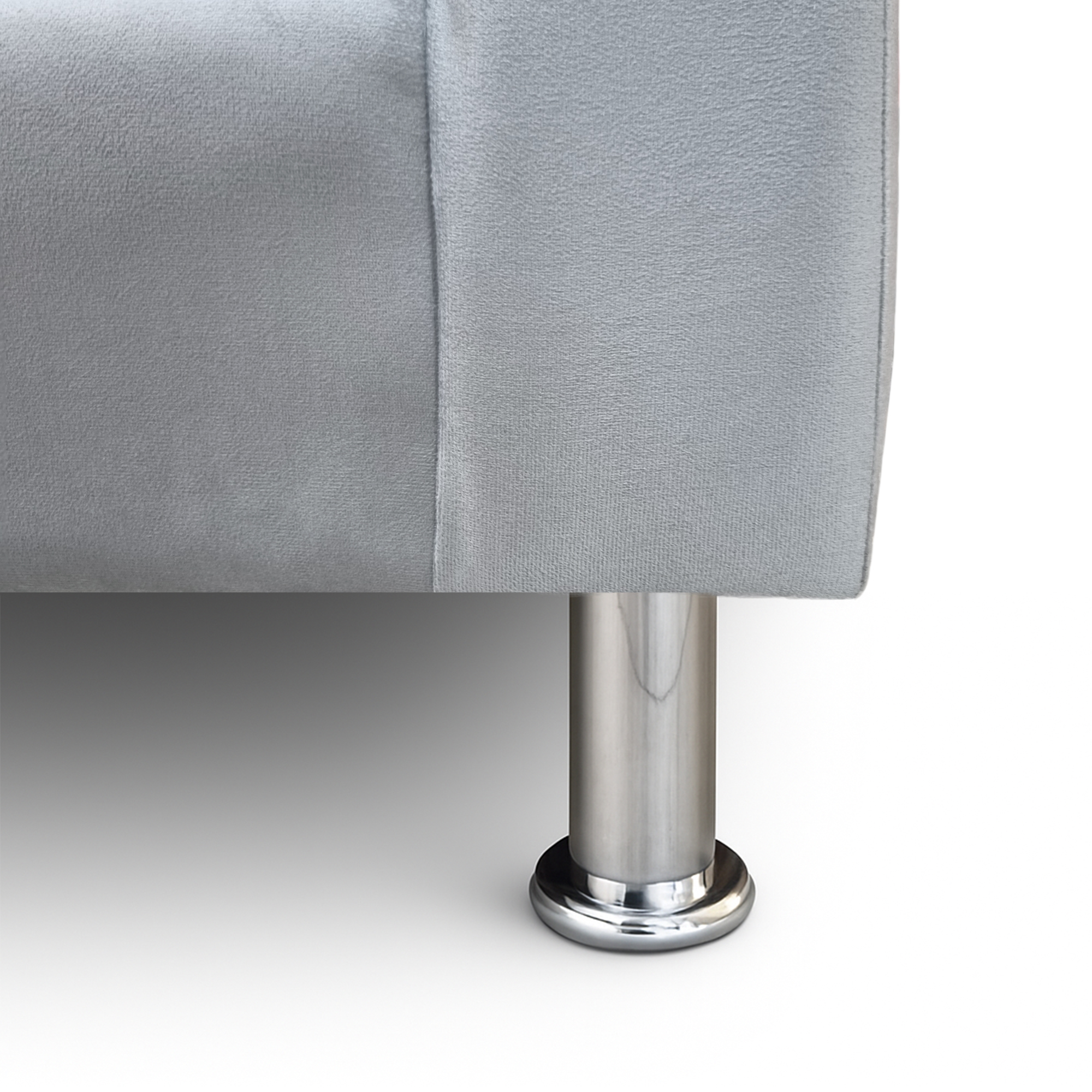 SOFA 2 CUERPOS NEW MALLORCA FELPA GRIS - 4