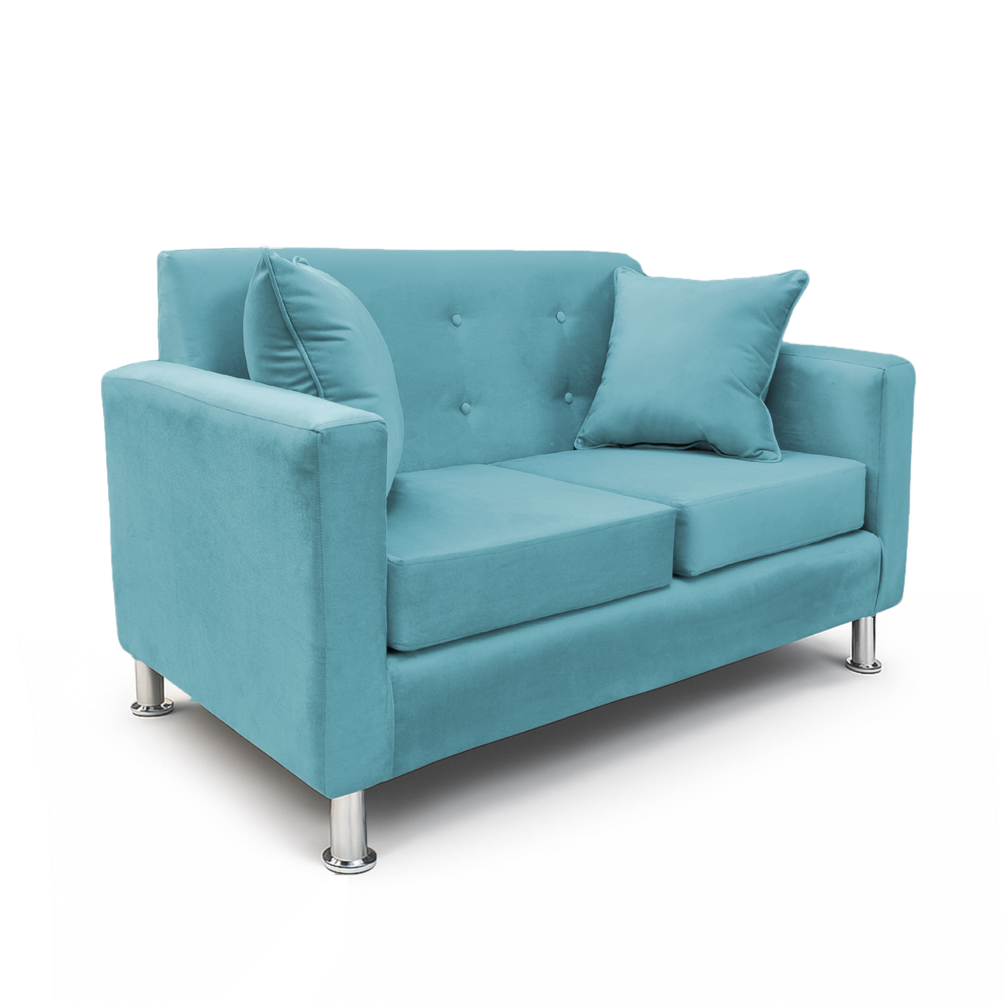 SOFA 2 CUERPOS NEW MALLORCA FELPA TURQUESA - 3