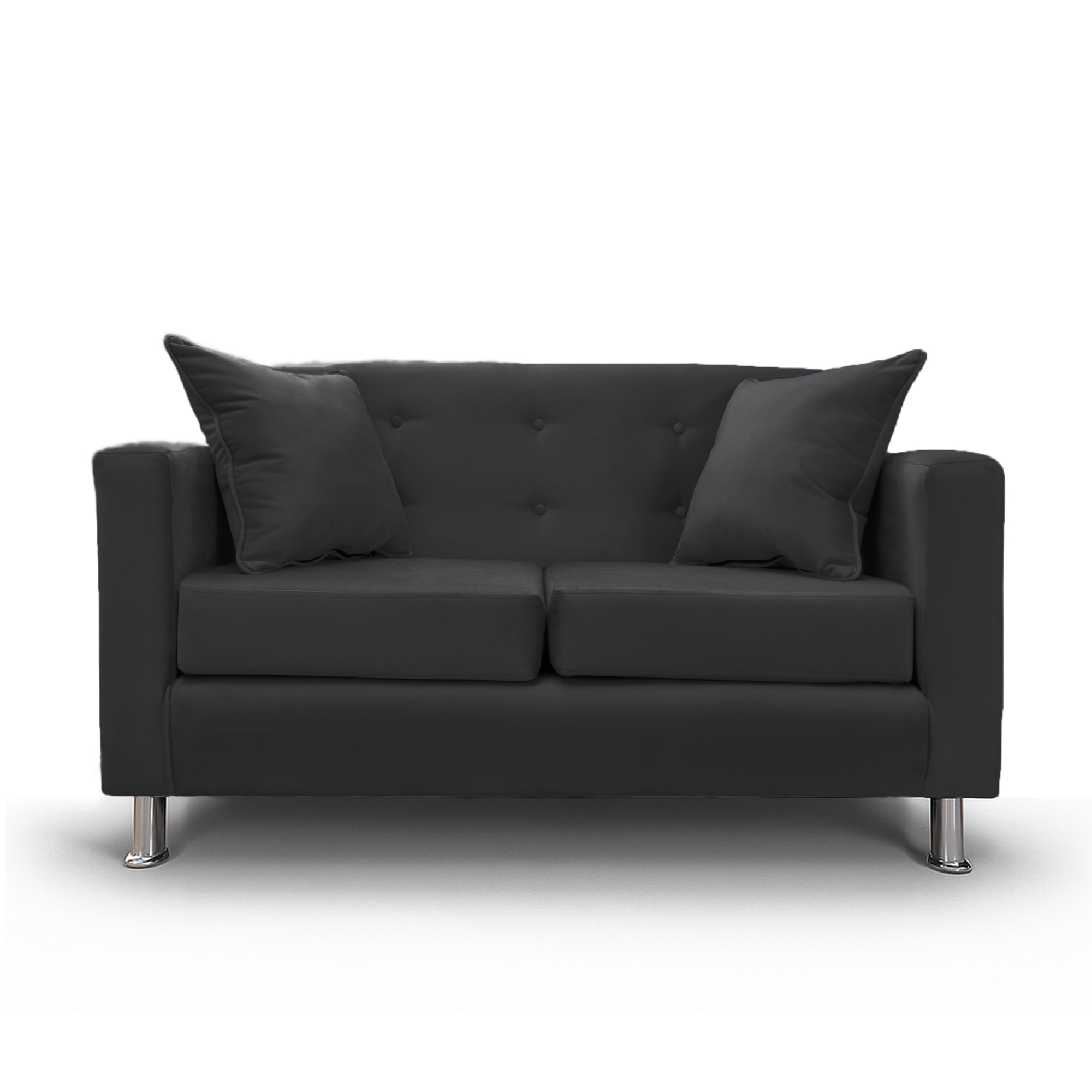 SOFA 2 CUERPOS NEW MALLORCA FELPA NEGRO - 2