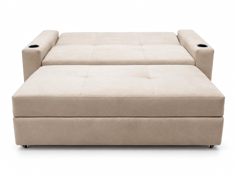 SOFA CAMA ALICANTE 2 PLAZAS FELPA BEIGE - 3