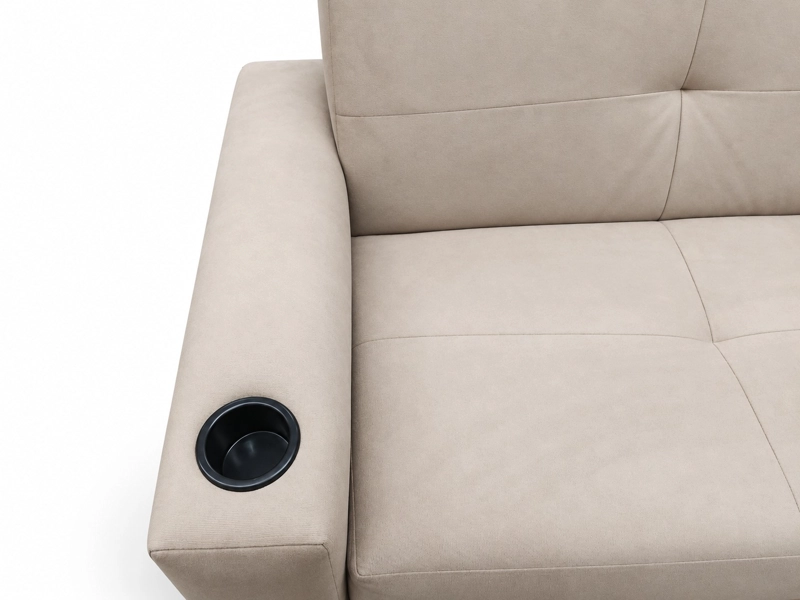 SOFA CAMA ALICANTE 2 PLAZAS FELPA BEIGE - 7
