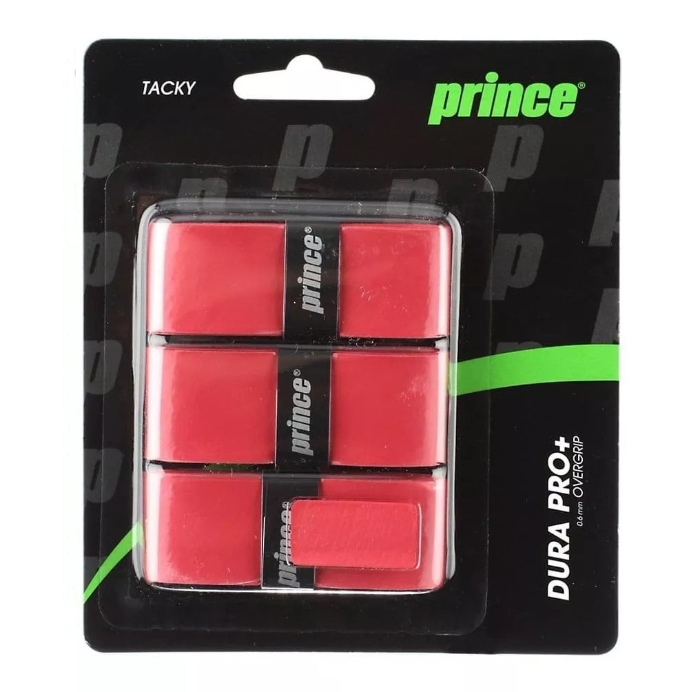 OVERGRIP PRINCE DURAPRO+ ROJO X3 TENIS/PADEL - 1