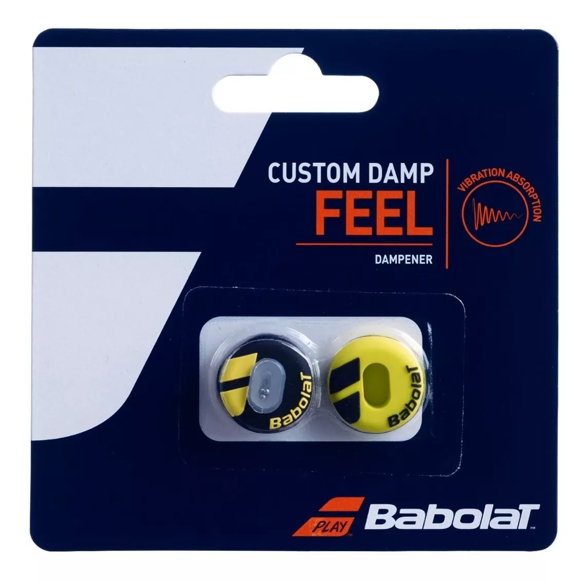 ANTIVIBRADOR BABOLAT CUSTOM DAMP NEGRO/AMARILLO X2 - 1