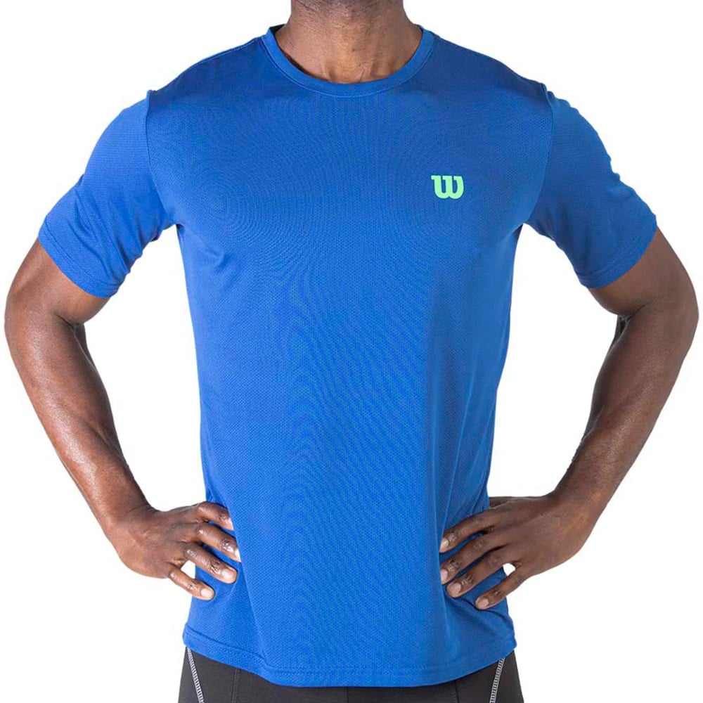 POLERA WILSON PERFORADA CELESTE TENIS/PADEL - 1