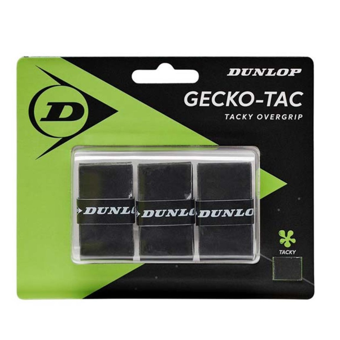 OVERGRIP DUNLOP GECKO TAC NEGRO X3 TENIS/PADEL - 1