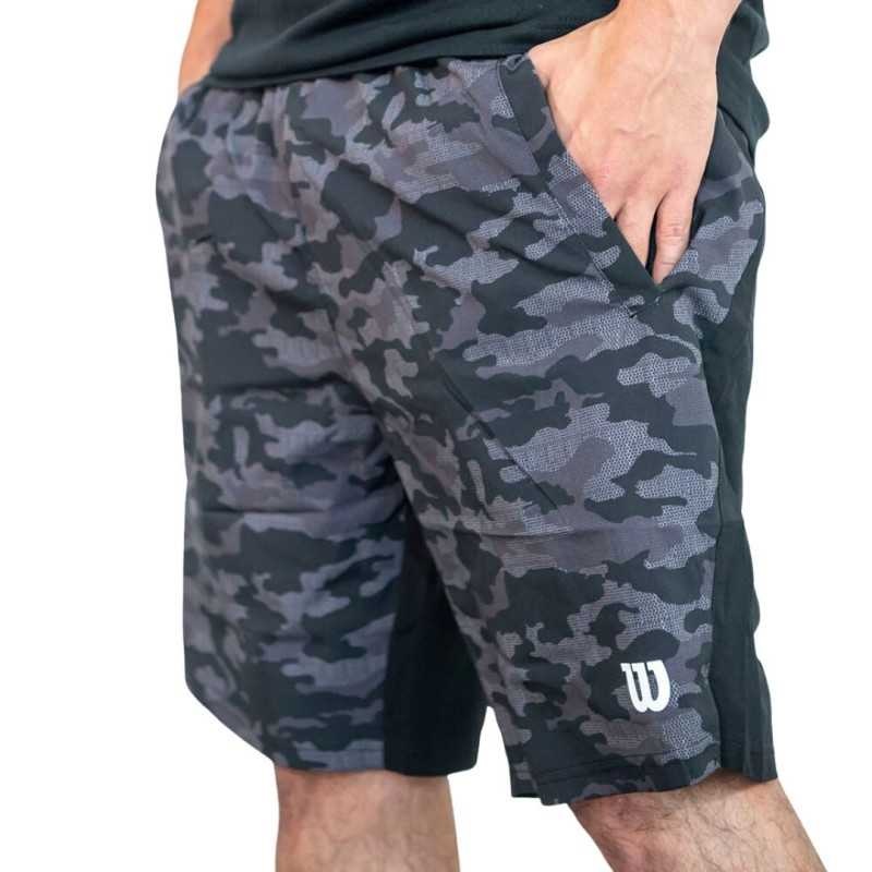 SHORT TENIS HOMBRE WILSON FLEX NEGRO CAMO PADEL - 1