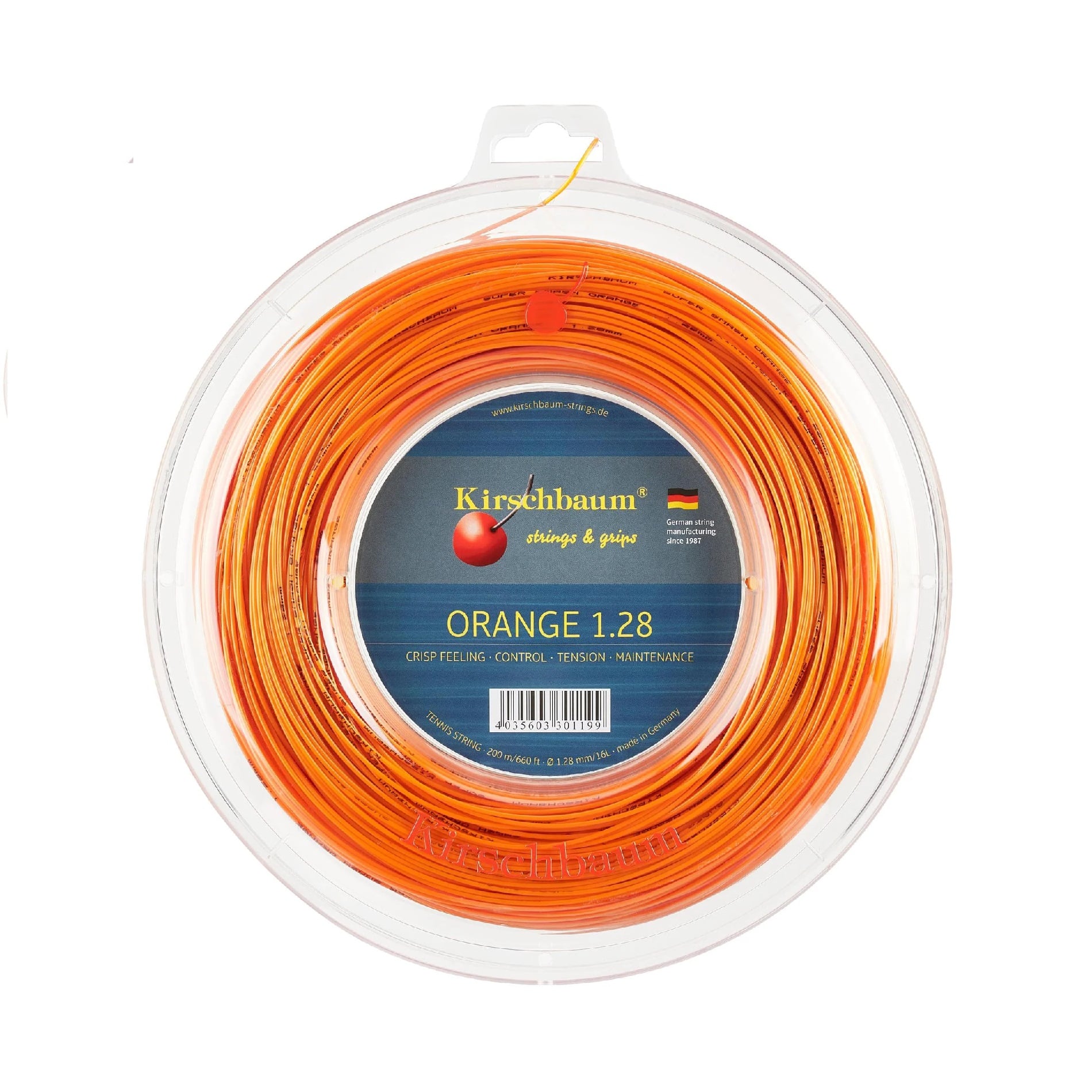 ROLLO DE CUERDA TOUR SPORTS SUPER SMASH KIRSCHBAUM ORANGE 1.28 200M - 1