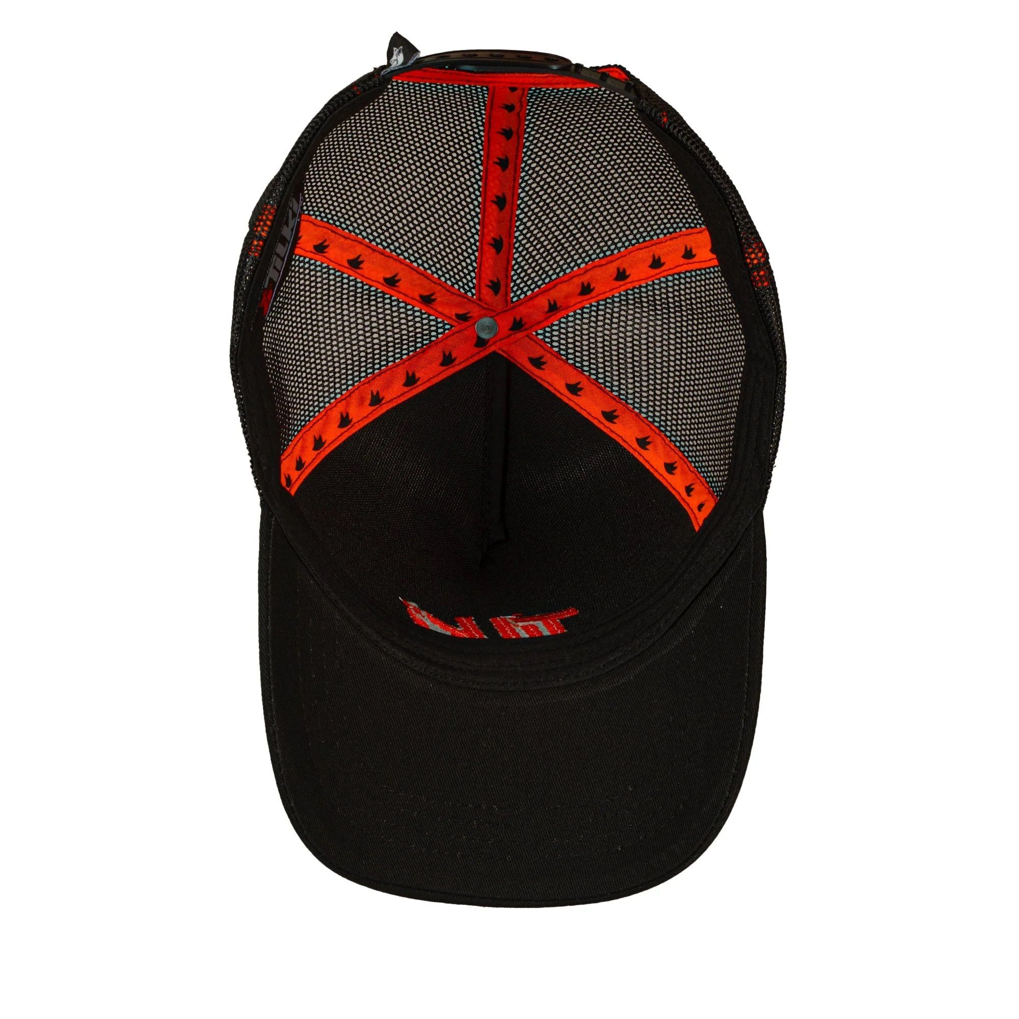 GORRO TILKI MALLA TEMEL NEGRO/NARANJO TENIS PADEL - 2