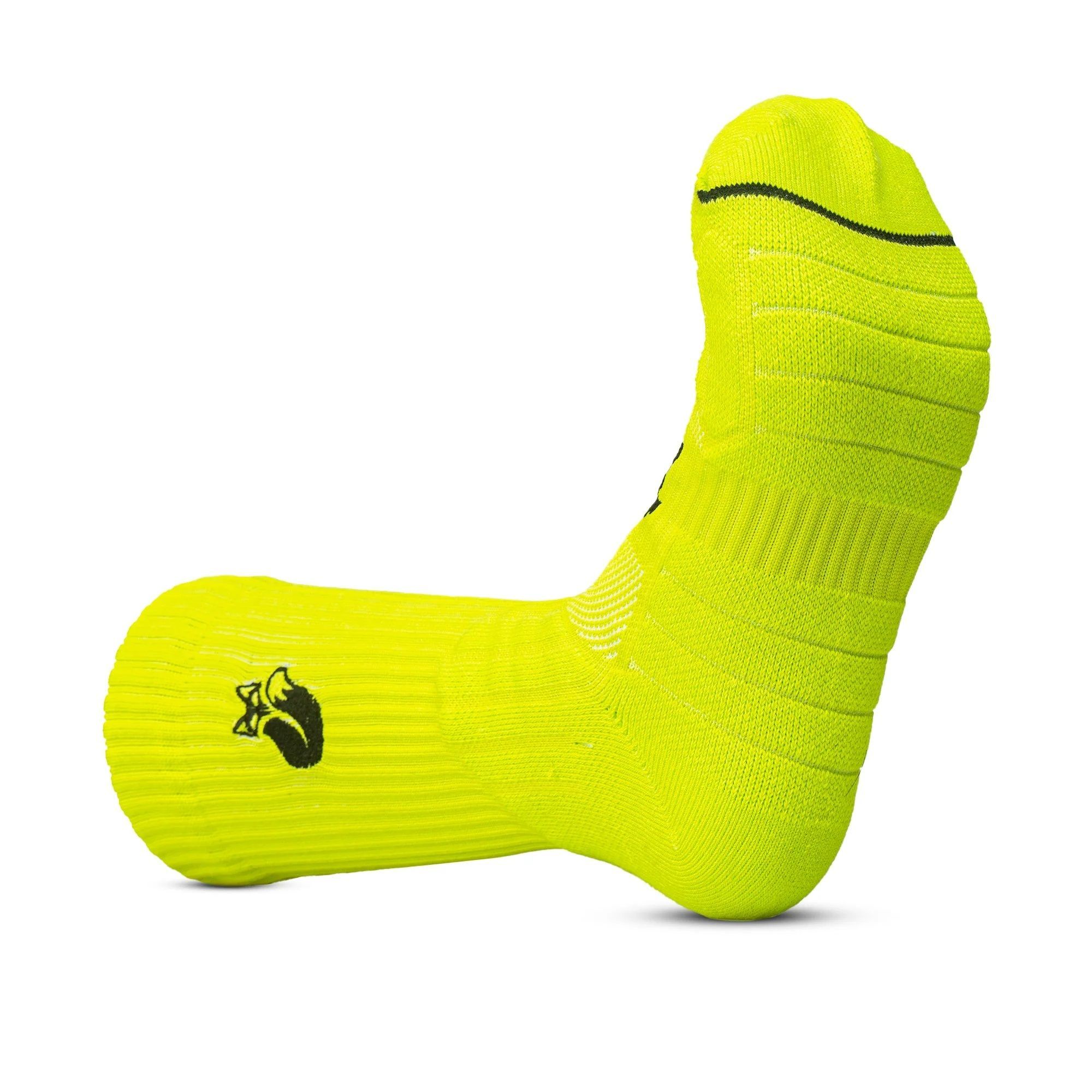 CALCETÍN TILKI CREW D1 LEHINDE AMARILLO FLUOR TENIS PADEL - 3