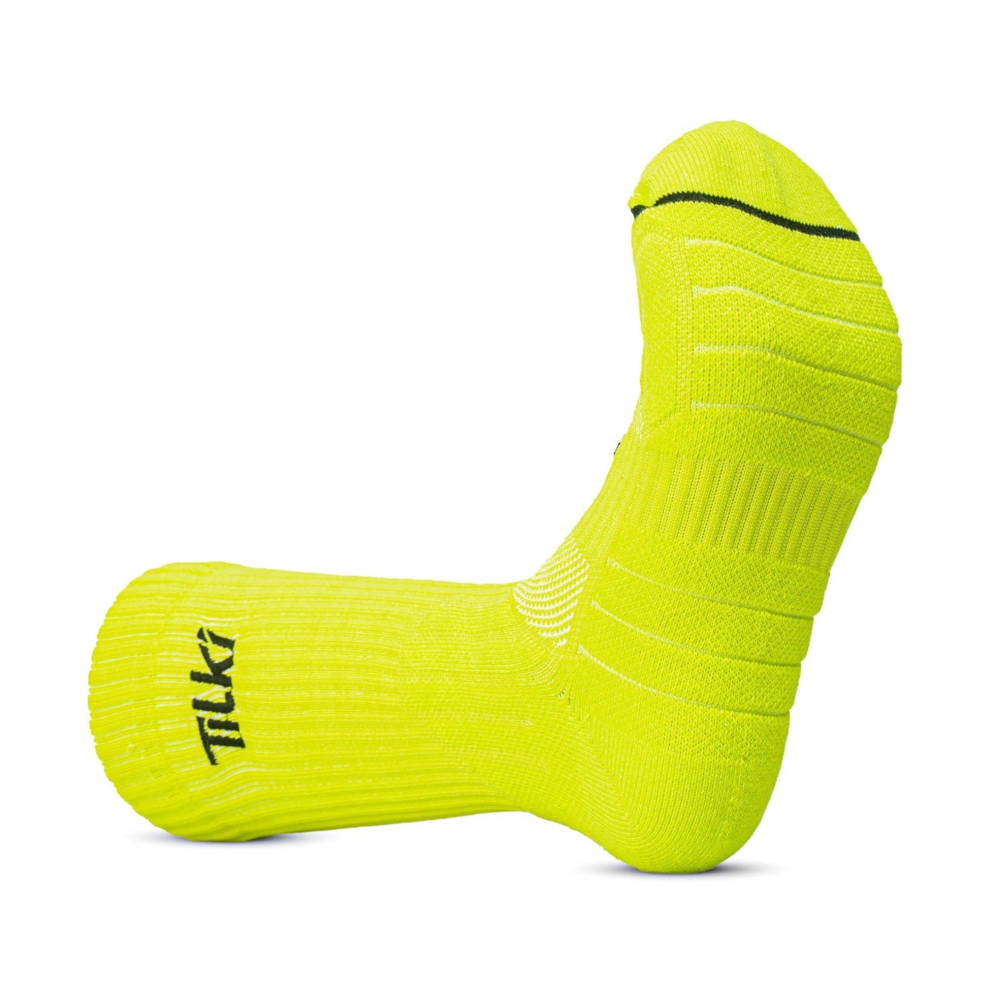 CALCETÍN TILKI CREW D2 LEHINDE AMARILLO FLUOR TENIS PADEL - 3