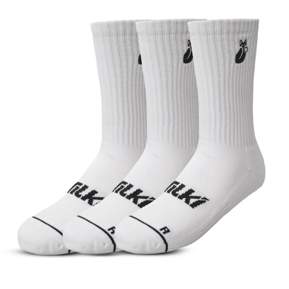 CALCETÍN TILKI COMFORT BLANCO PACK X3 TENIS PADEL - 1