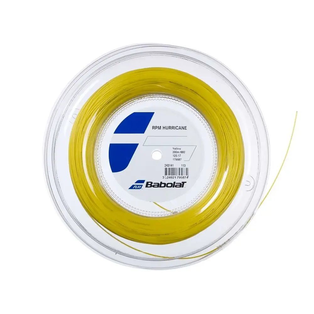 ROLLO DE CUERDA BABOLAT RPM HURRICANE AMARILLO 1.25 - 200M - 1
