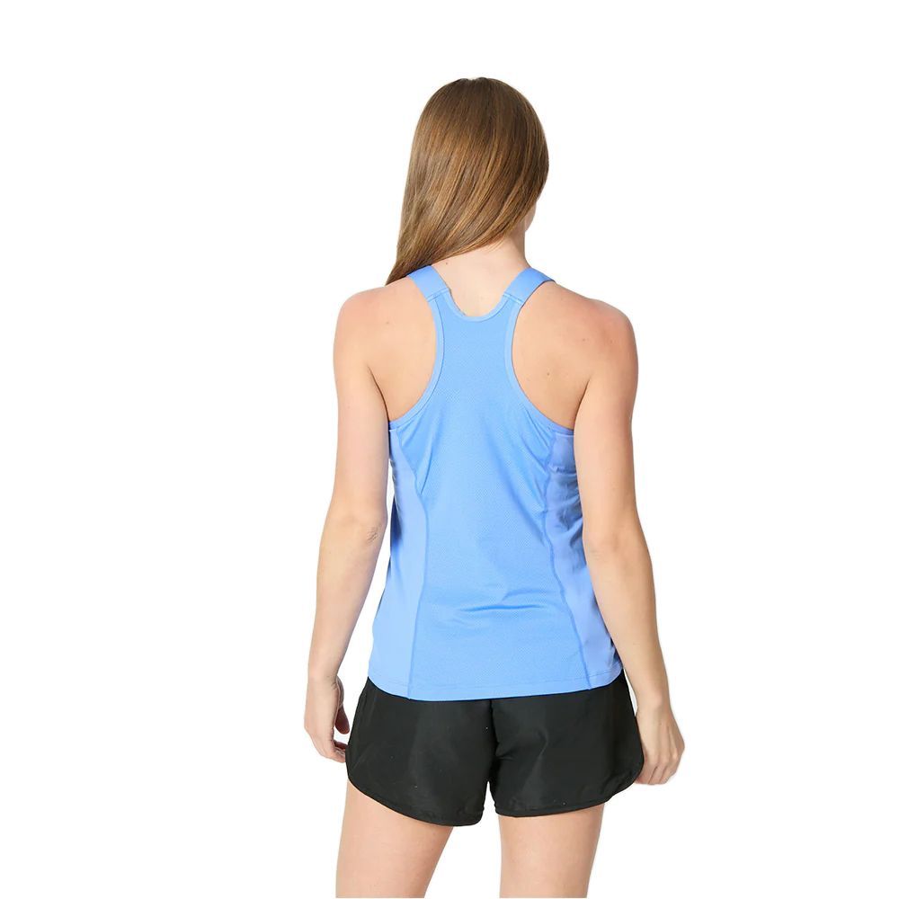 POLERA WILSON MUJER TOUR TANK AZUL TENIS PADEL - 3