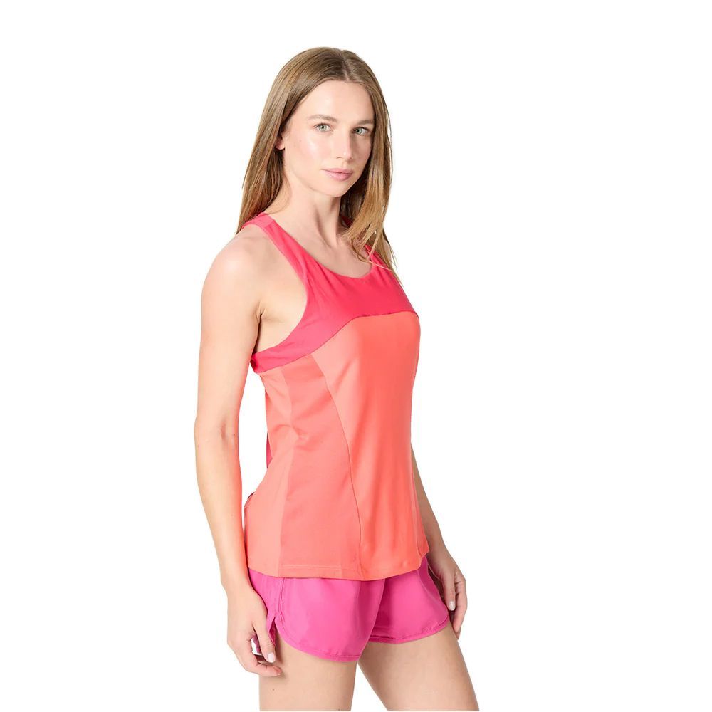 POLERA WILSON MUJER SOLANA RACERBACK NARANJA TENIS PADEL - 3