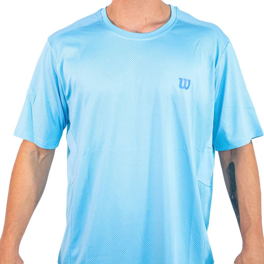 POLERA WILSON MILENIUM CELESTE TENIS PADEL - 1