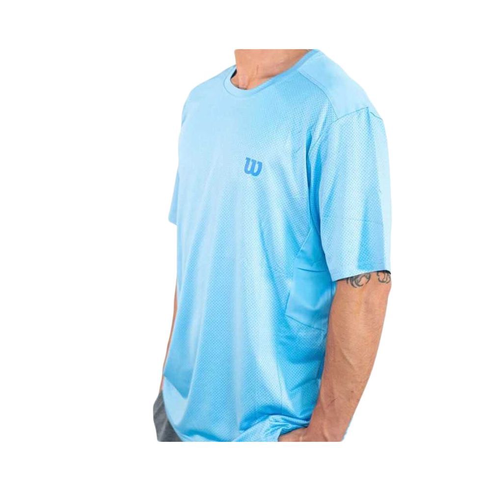 POLERA WILSON MILENIUM CELESTE TENIS PADEL - 3