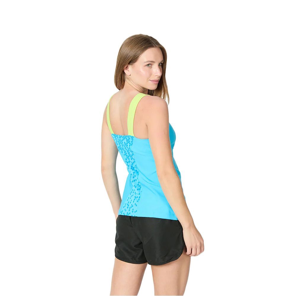 POLERA WILSON MUJER SOLANA V NECK CELESTE TENIS PADEL - 2