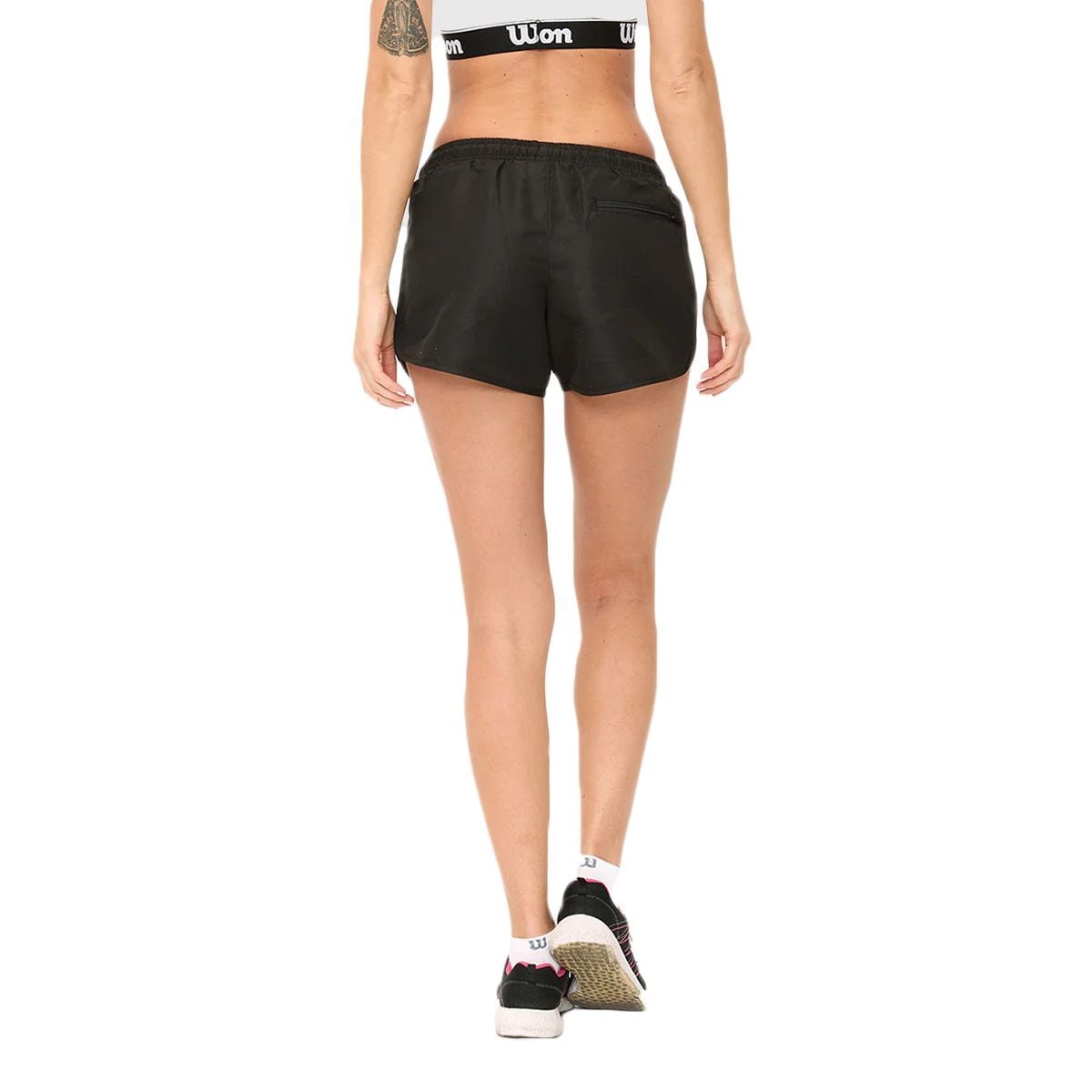 SHORT WILSON MICROFIBRA DAMA NEGRO TENIS PADEL - 3