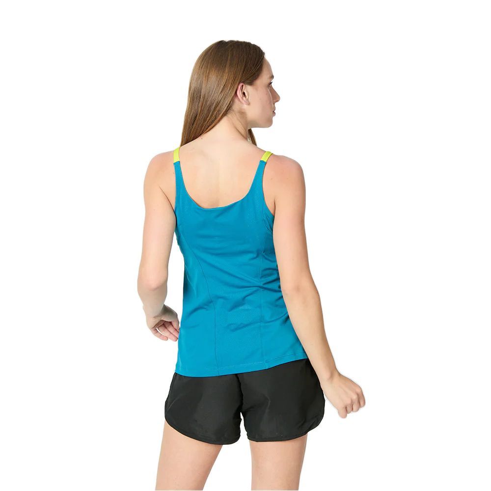 POLERA WILSON MUJER FLIGHT STRAPPY AZUL TENIS PADEL - 2