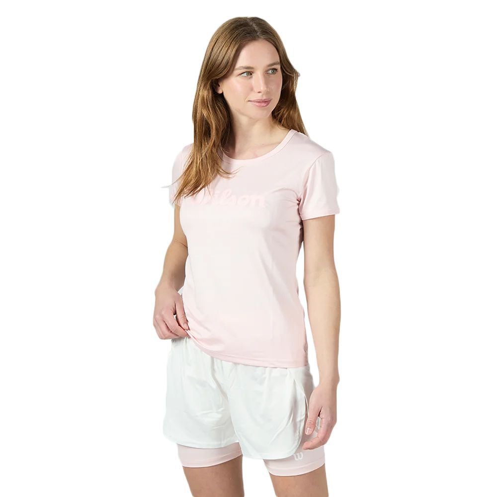 POLERA WILSON MUJER ROSADA TENIS PADEL - 1