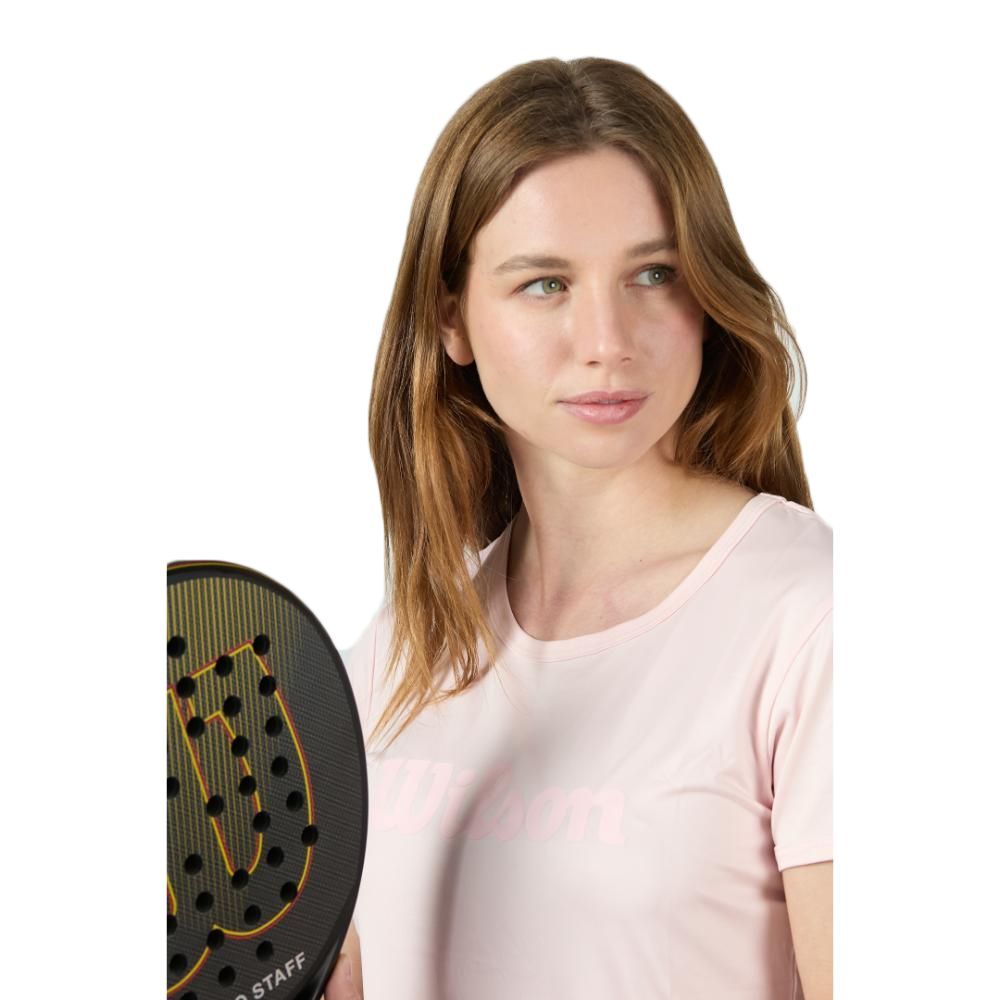 POLERA WILSON MUJER ROSADA TENIS PADEL - 3