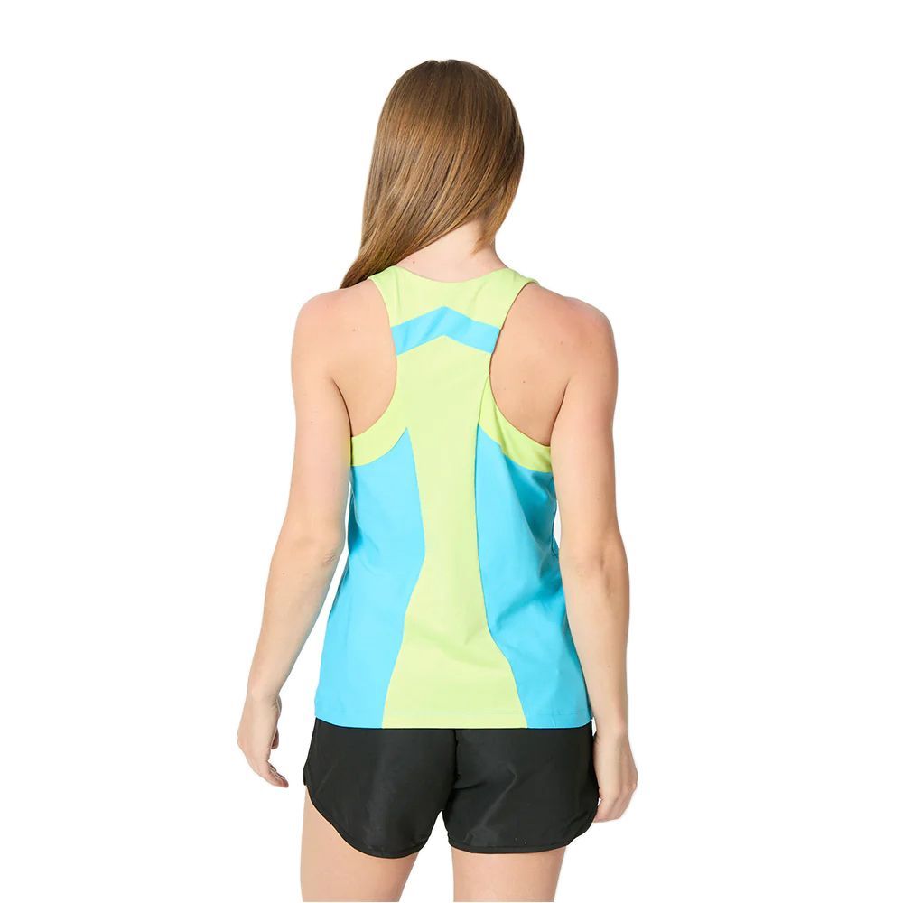POLERA WILSON MUJER SOLANA RACERBACK CELESTE TENIS PADEL - 2