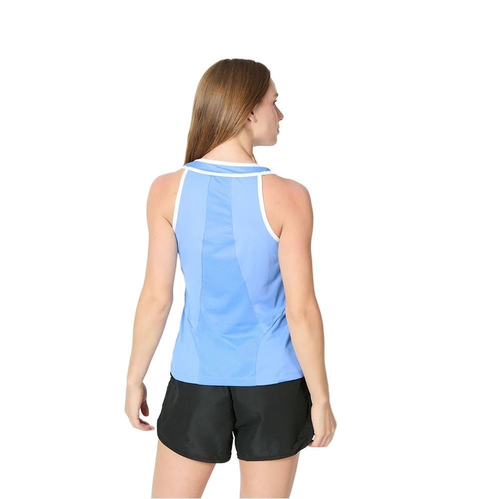 POLERA WILSON MUJER FLIRTY SCOOPNECK AZUL TENIS PADEL - 2