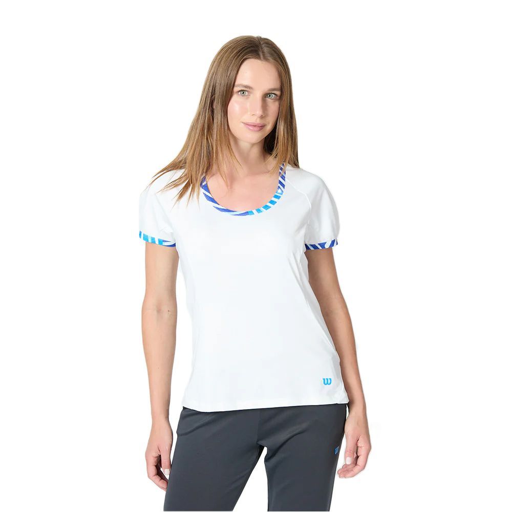 POLERA WILSON MUJER TULIP CAP SLEEVE TENIS PADEL - 1
