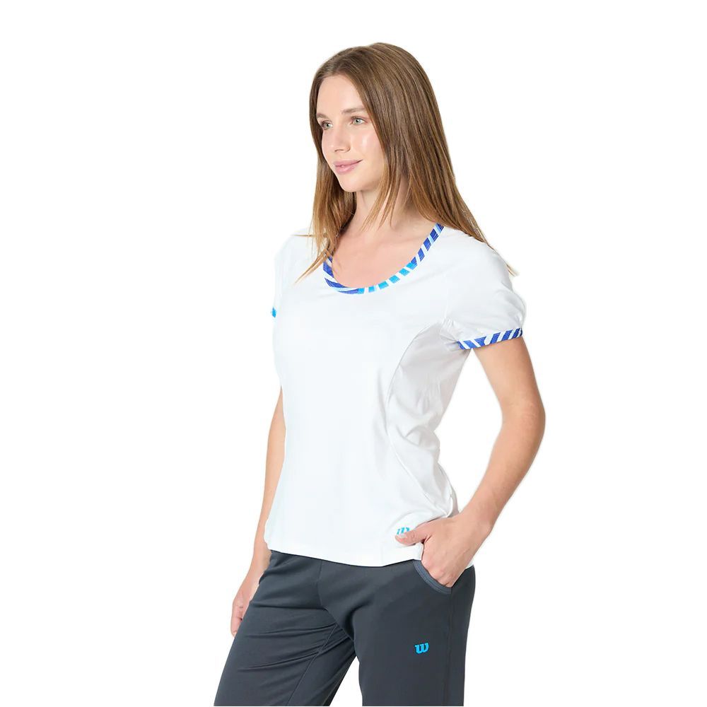 POLERA WILSON MUJER TULIP CAP SLEEVE TENIS PADEL - 3
