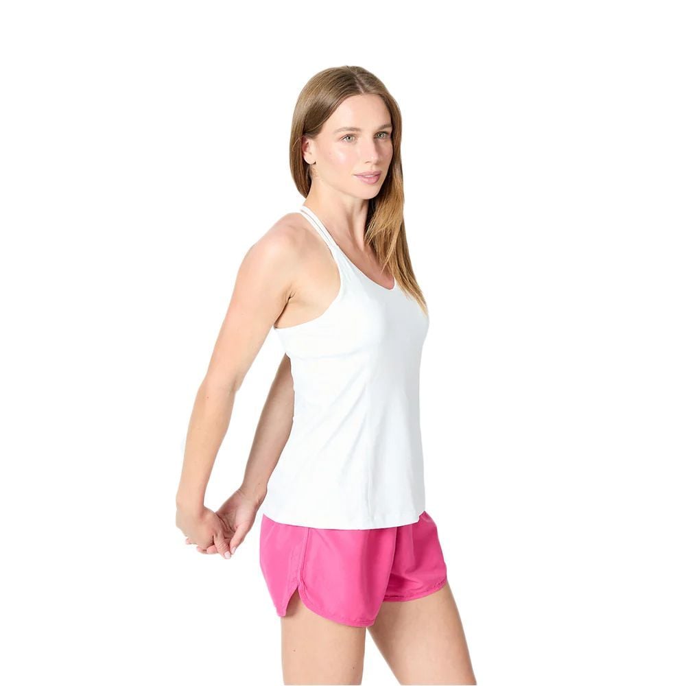 POLERA WILSON MUJER TEAM TANK BLANCA TENIS PADEL - 2
