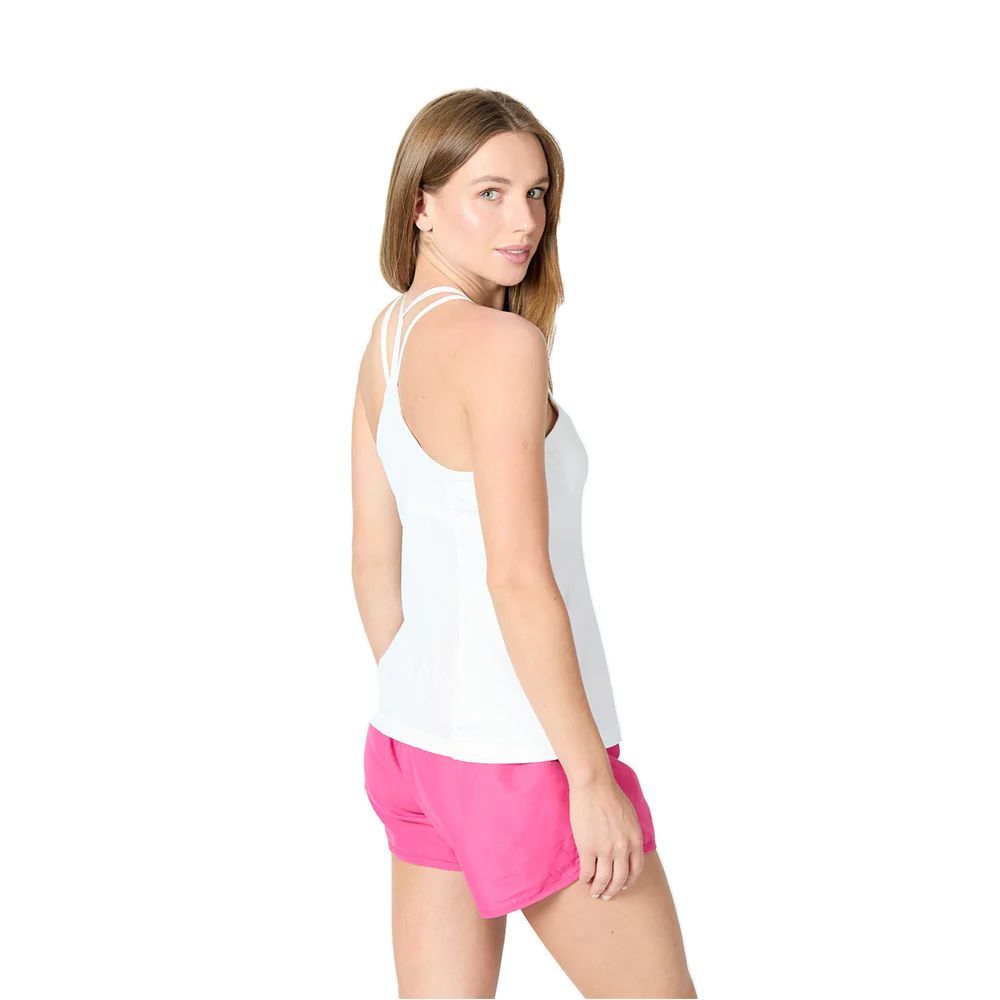 POLERA WILSON MUJER TEAM TANK BLANCA TENIS PADEL - 3