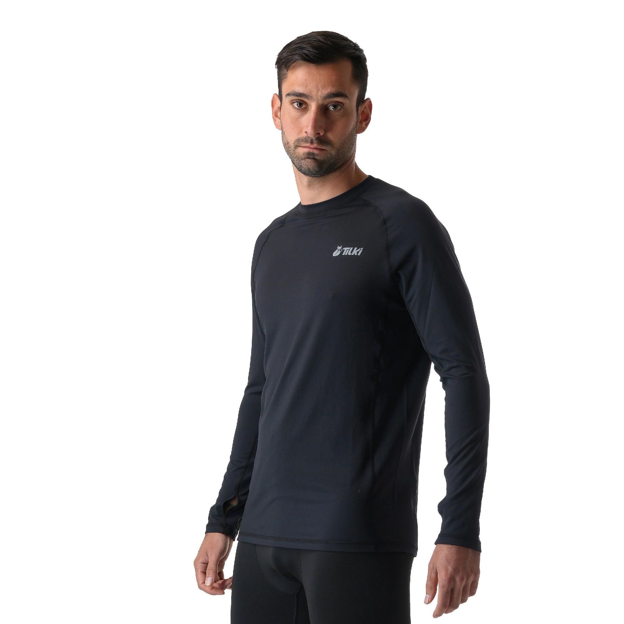 POLERA TILKI PRIMERA CAPA HAREKET NEGRA TENIS PADEL - 1