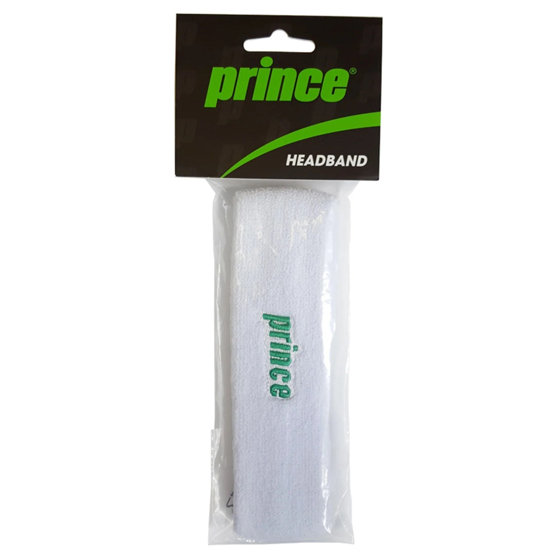 CINTILLO PRINCE BLANCO LOGO VERDE TENIS PADEL - 1