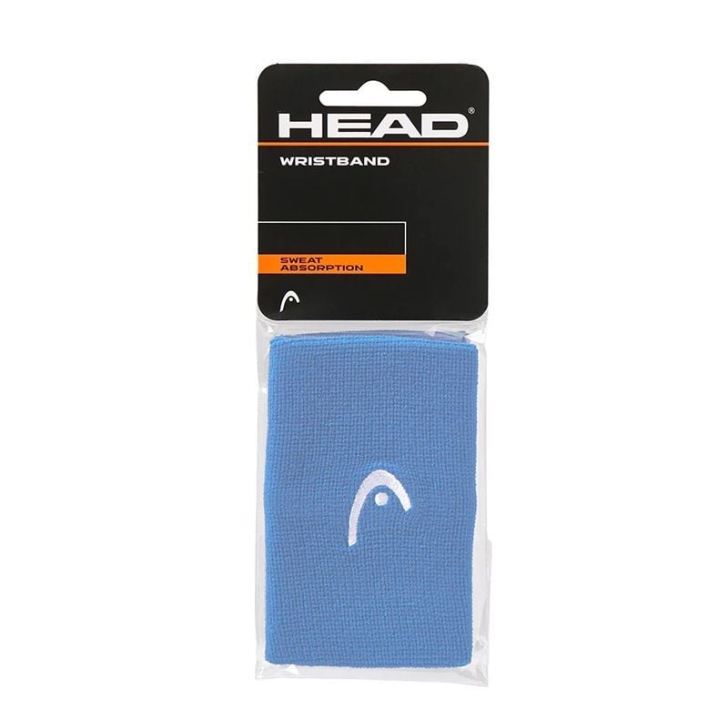 MUÑEQUERA HEAD LARGA AZUL CLARO X2 TENIS PADEL - 1